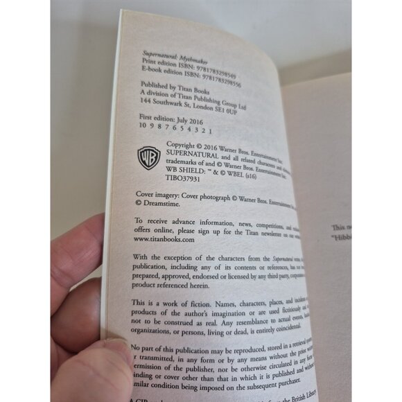 Supernatural - Mythmaker By Tim Waggoner 2016 - Picture 4 of 5